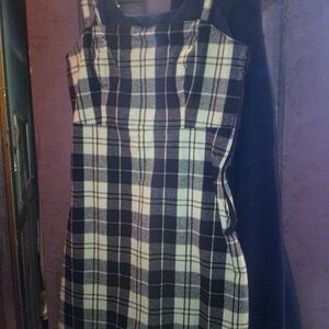 Hollister Checkered Mini Dress in Black and White